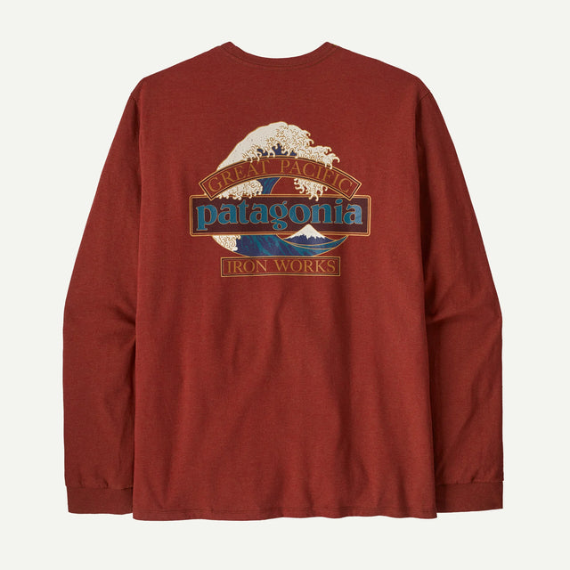 Patagonia L/S Great Waves Responsibili-Tee Herren rusty red