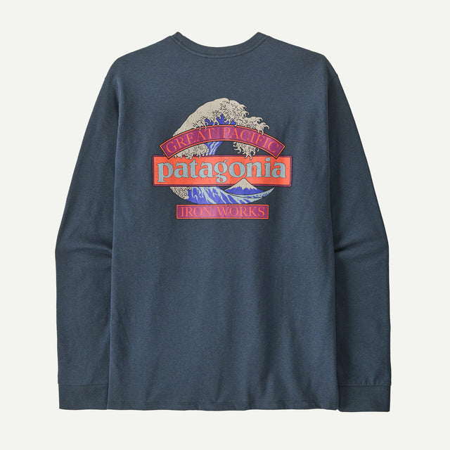 Patagonia L/S Great Waves Responsibili-Tee Herren summit blue
