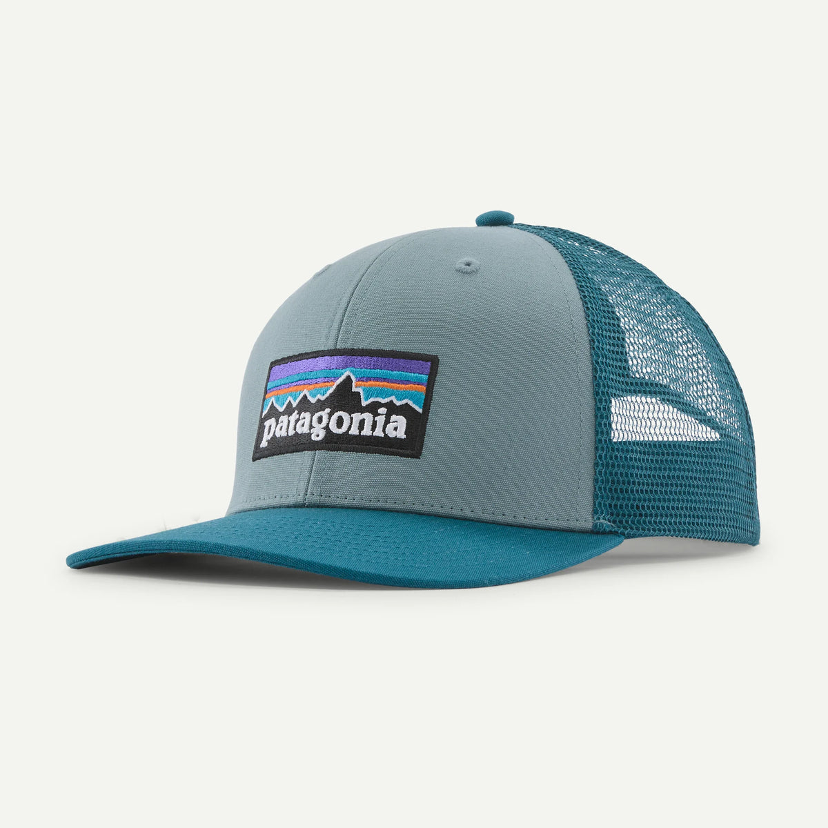 Patagonia P-6 Logo Trucker Hat blue sage