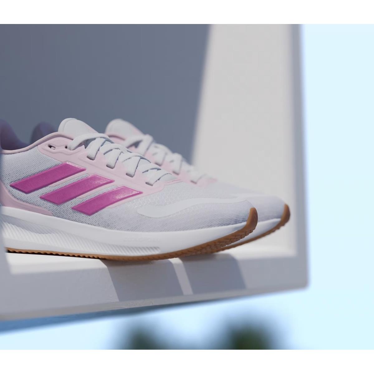 Adidas Runfalcon 5 Schuh Kids cloud white / clear pink / gum