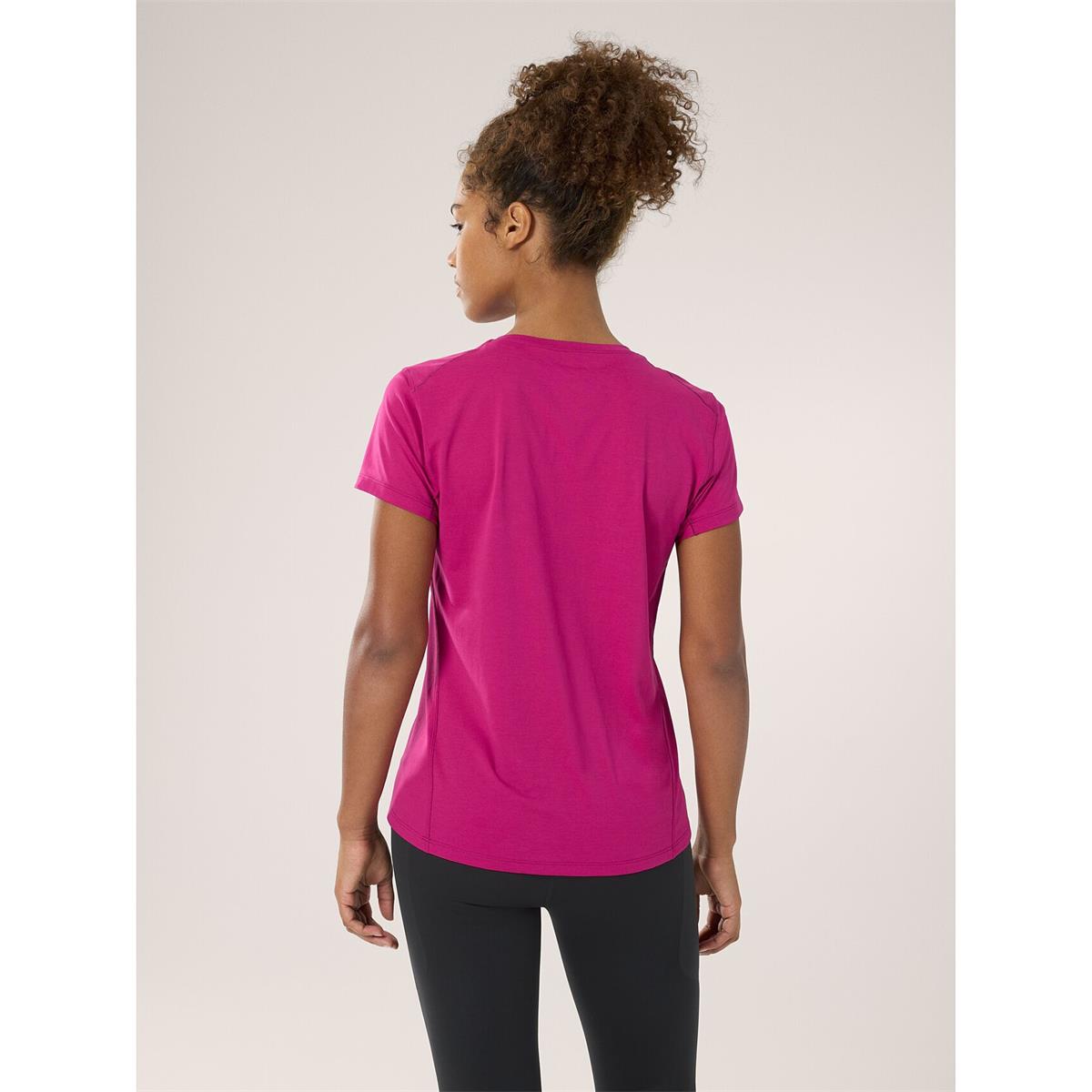 Arcteryx Taema Kurzarmshirt mit Rundhalsausschnitt Damen Amaranthus Heather
