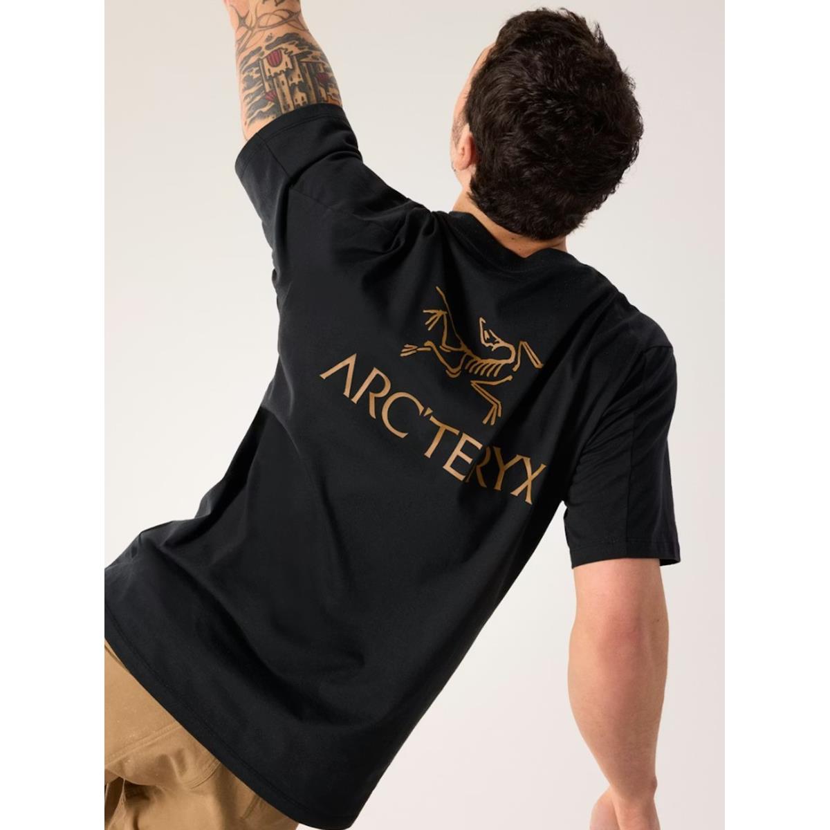 Arc'teryx Kragg SL Cotton Bird Word T-Shirt Herren 24K black