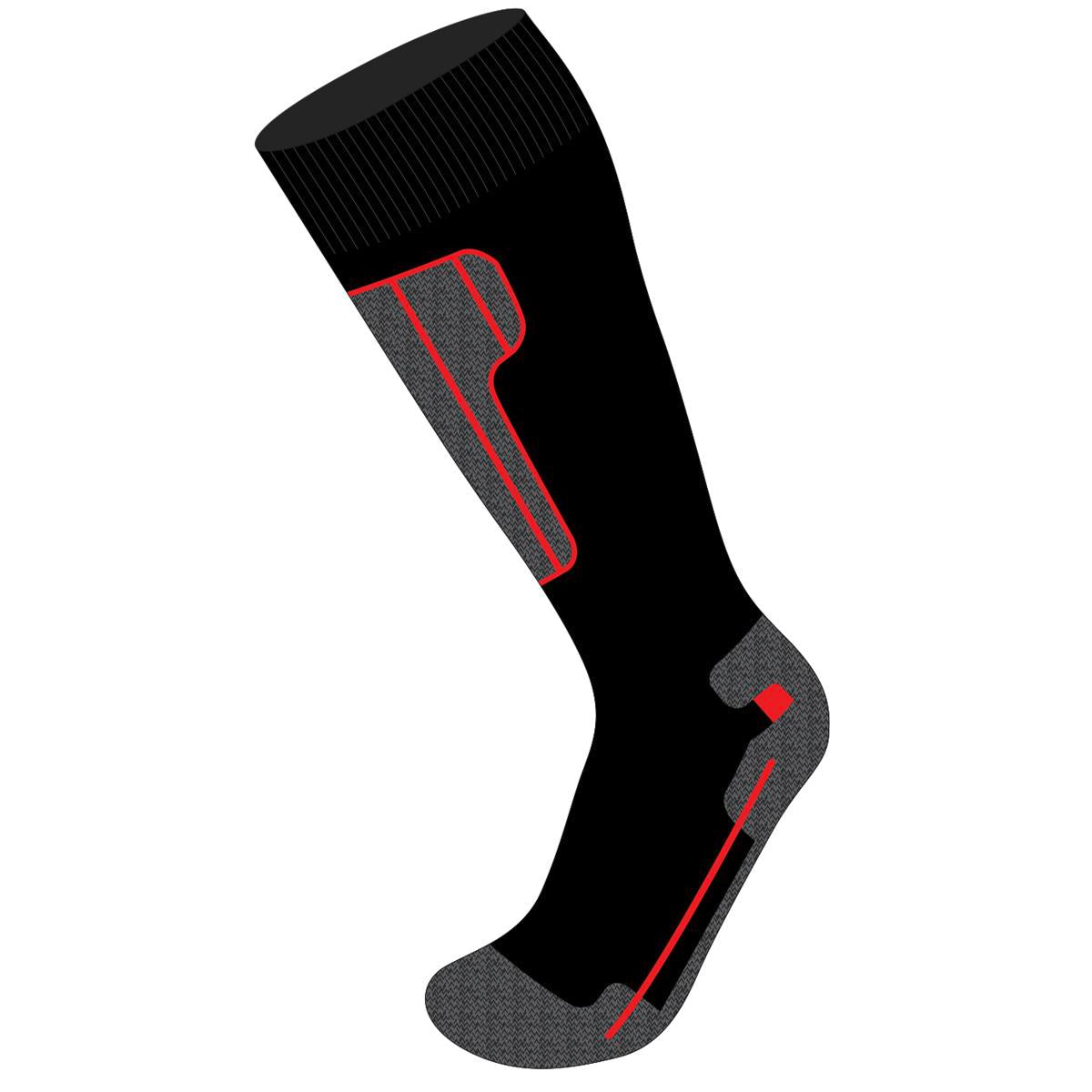 ARECO Skistrumpf Thermo schwarz-rot