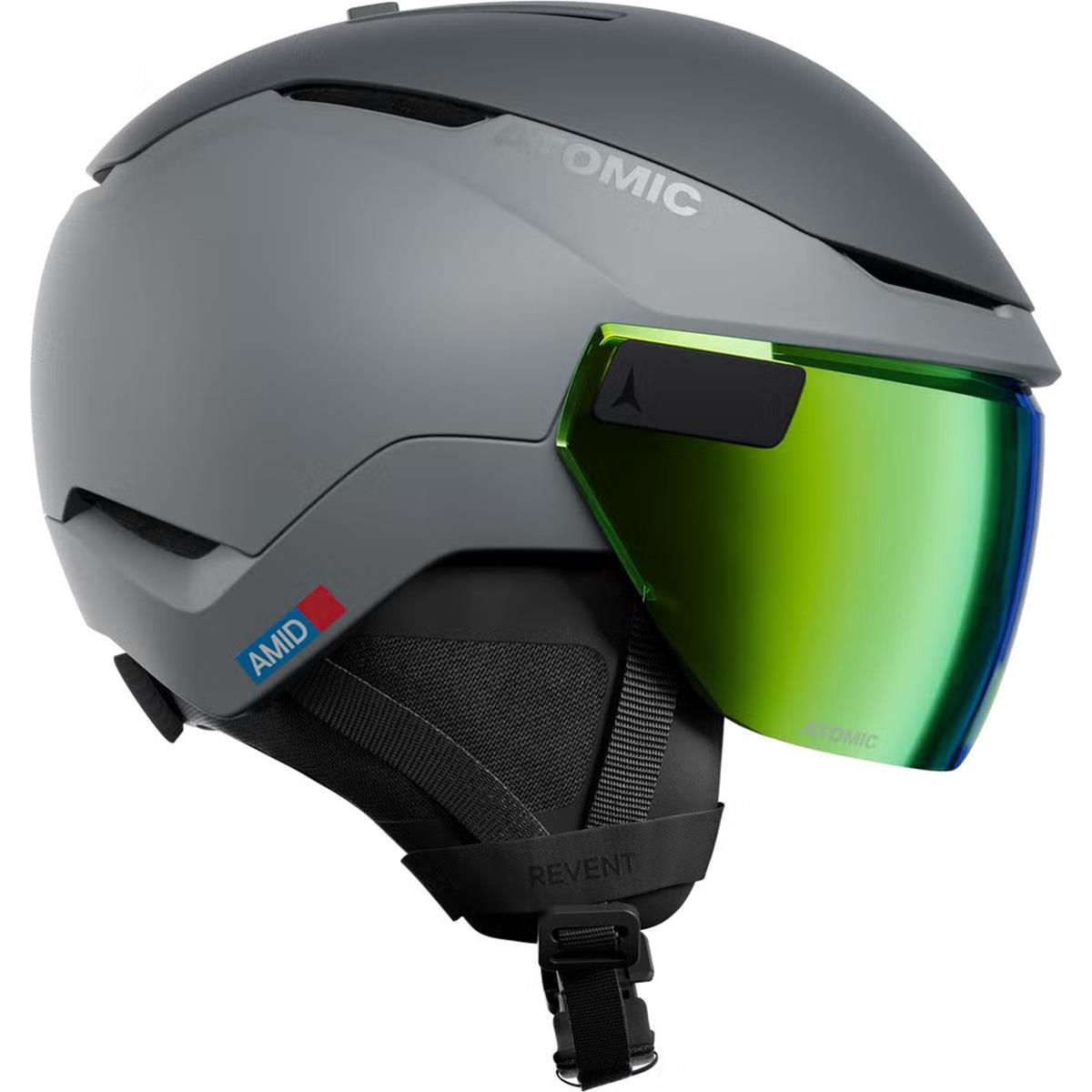 Atomic Herren Skihelme Revent GT AMID Visor HD Limestone