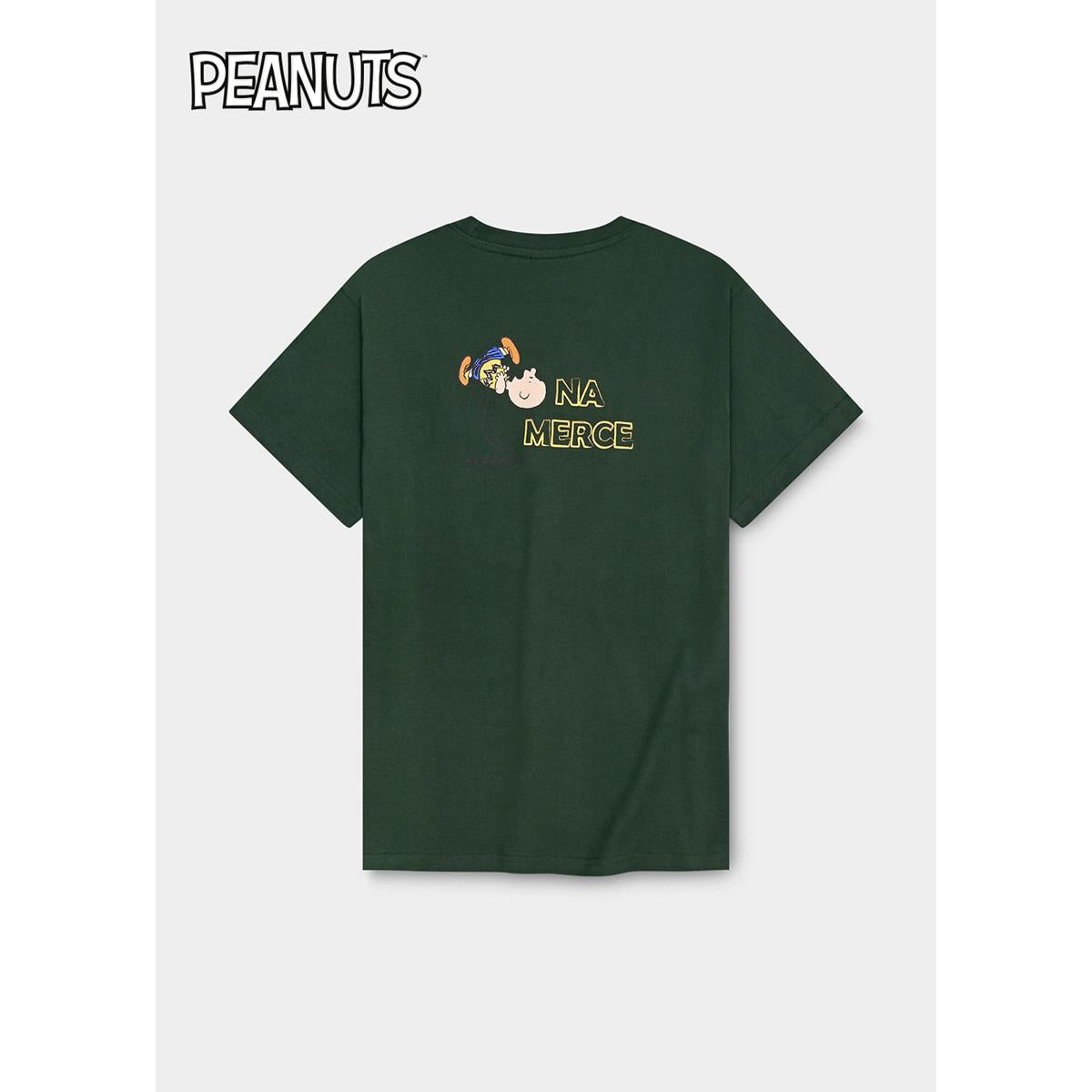 Bavarian Caps T-Shirt "Peanuts: Na, Merce" Dunkelgrün