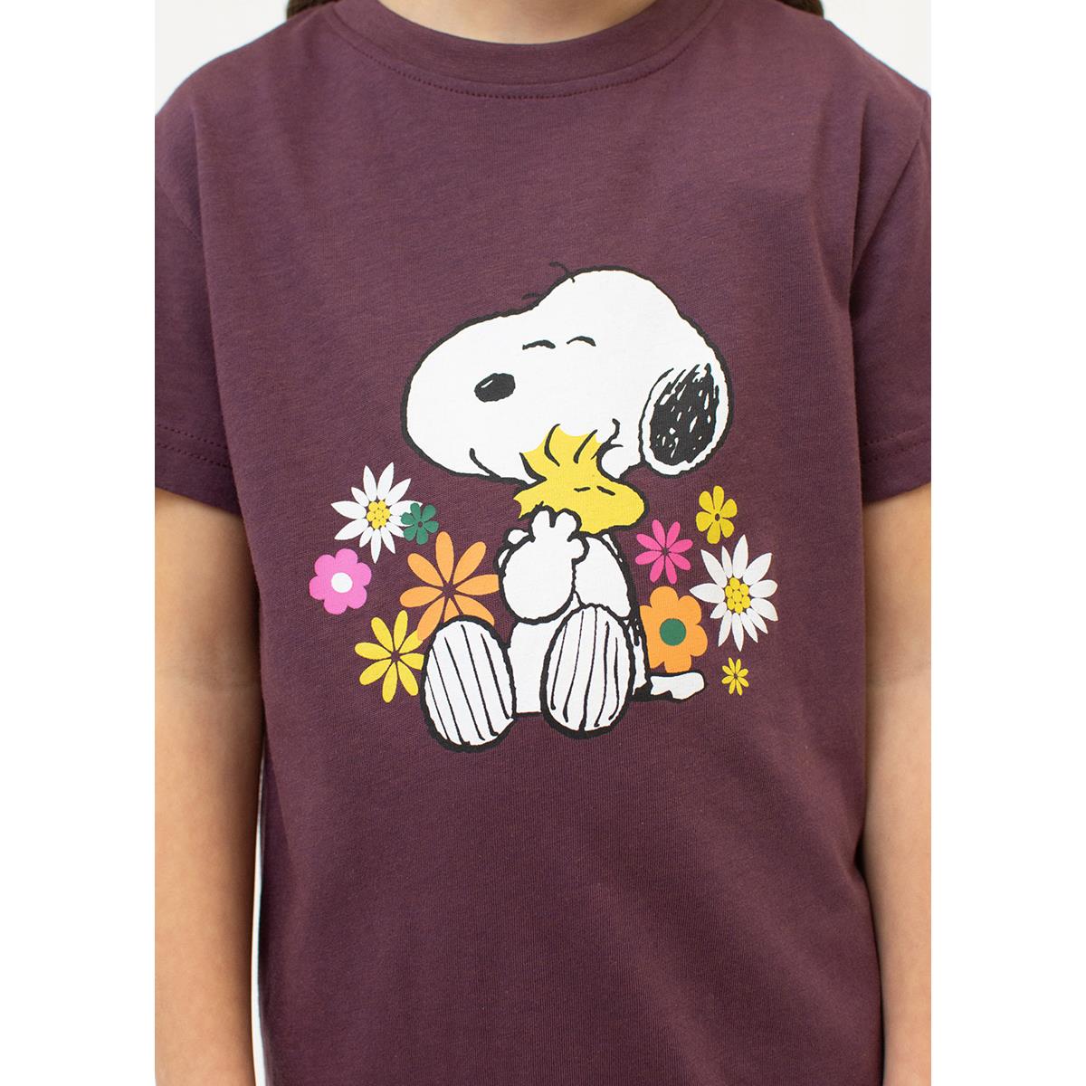 Bavarian Caps T-Shirt "Peanuts: Kuschelalarm" Dunkelrot