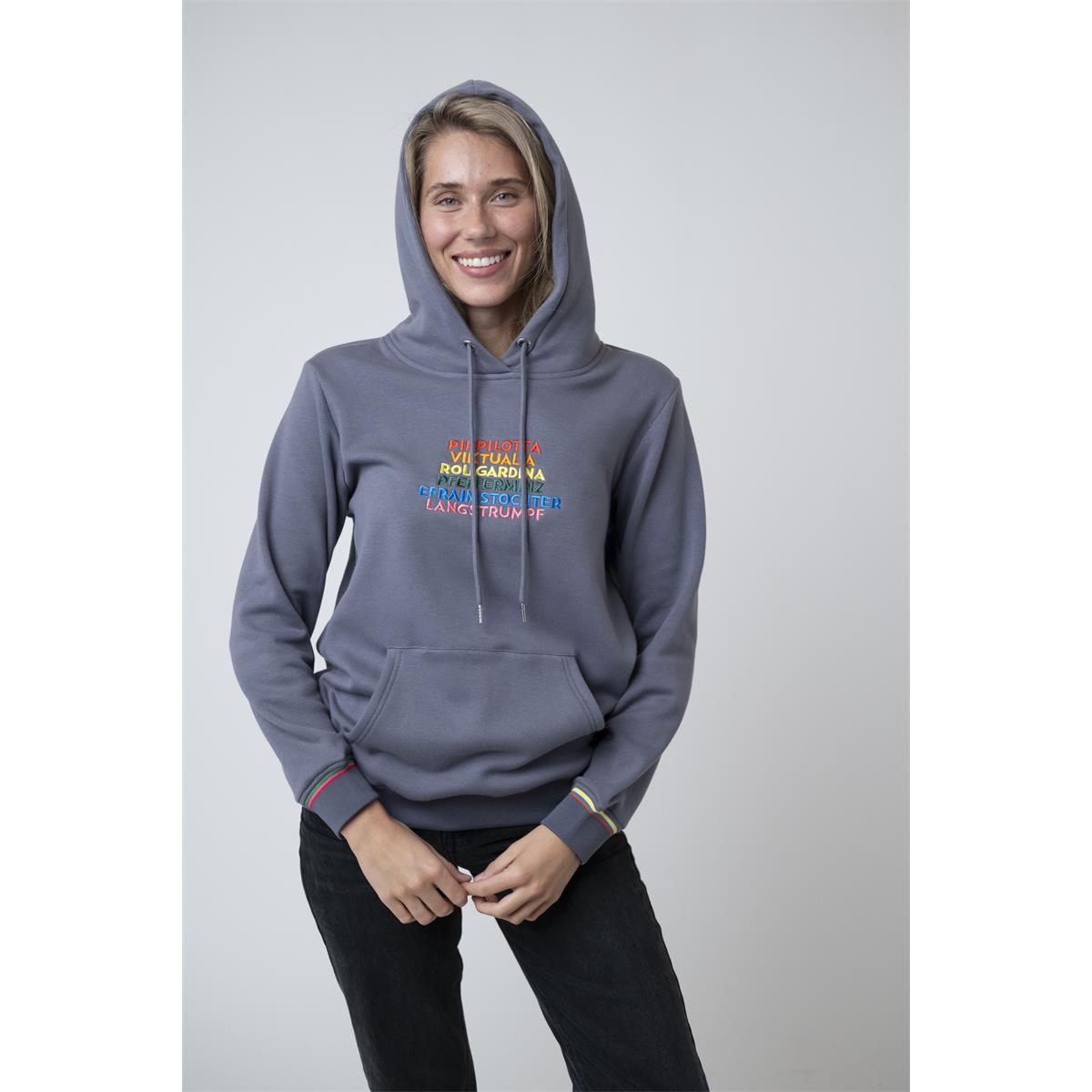 Bavarian Caps Hoodie "Pippilotta Viktualia" - graublau