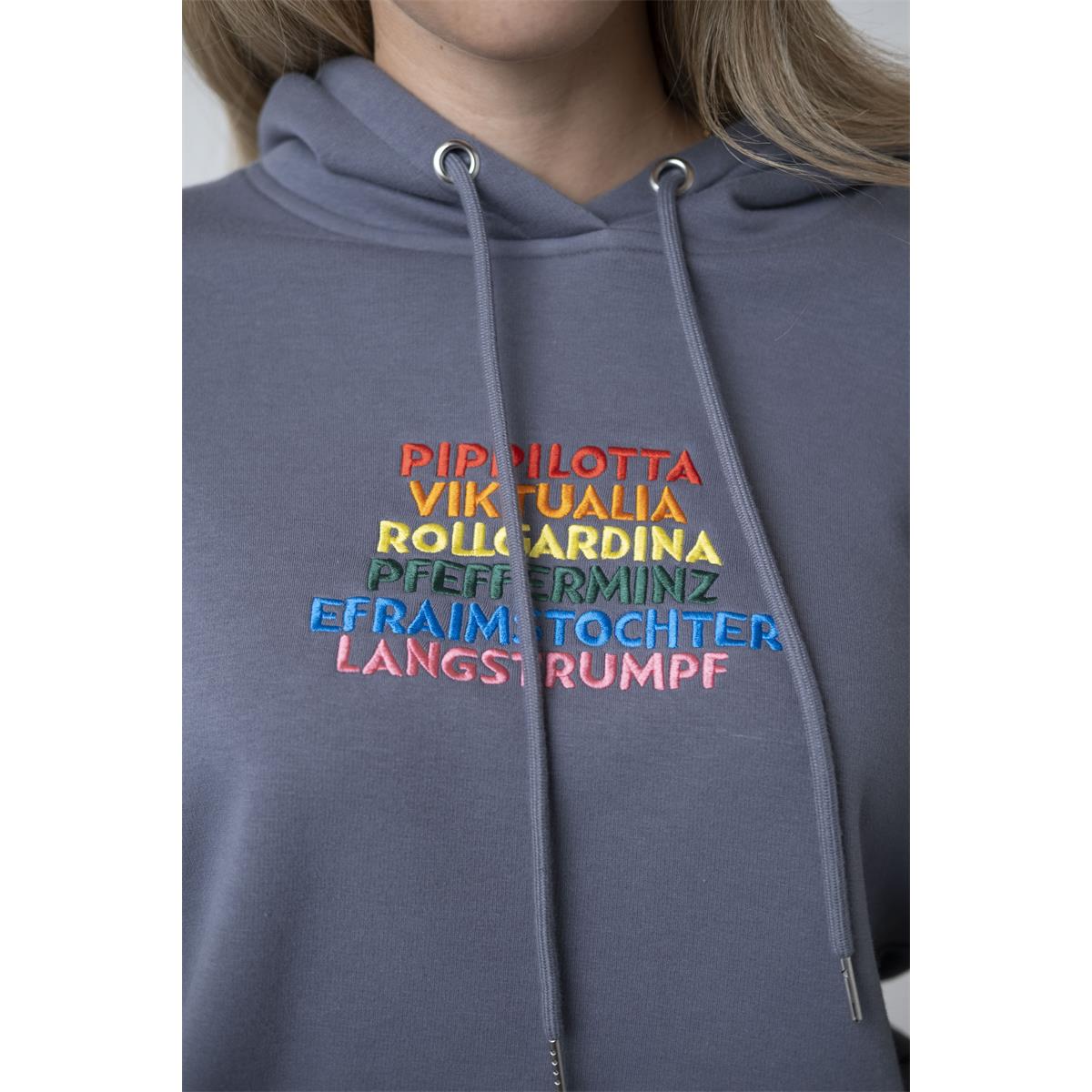 Bavarian Caps Hoodie "Pippilotta Viktualia" - graublau