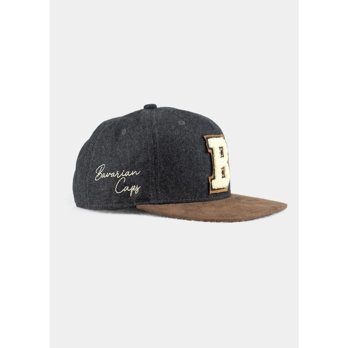 Bavarian Caps Cap "B" - dunkelgrau (Snapback)