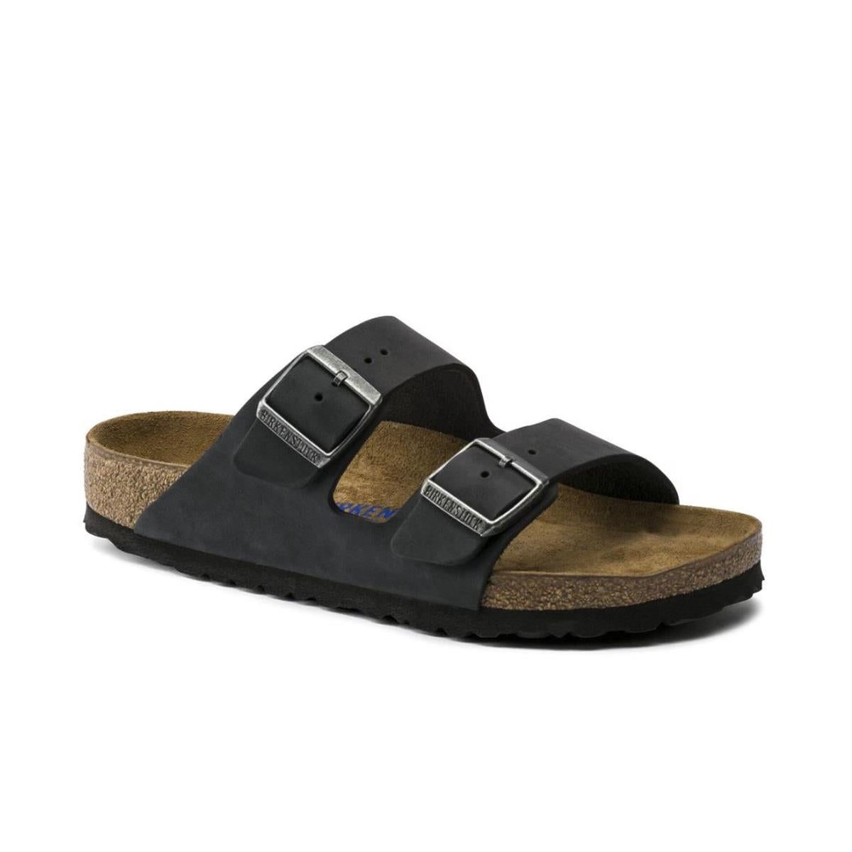 Birkenstock Arizona Weichbettung Naturleder geölt schmal black Damen