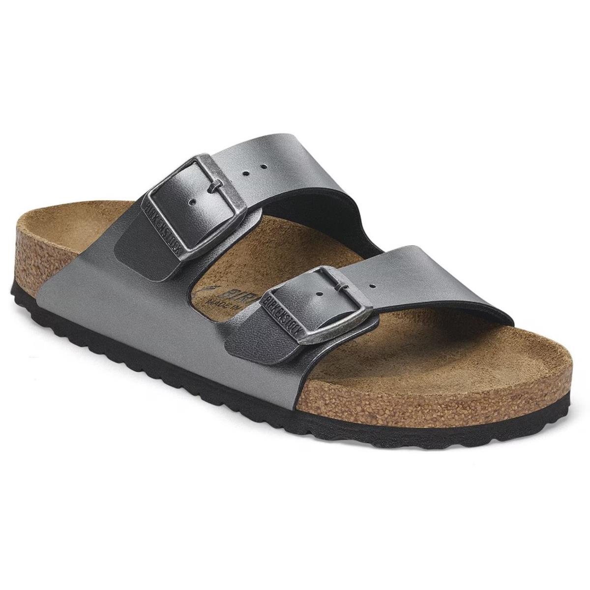Birkenstock Arizona Birko-Flor schmal metallic black Damen