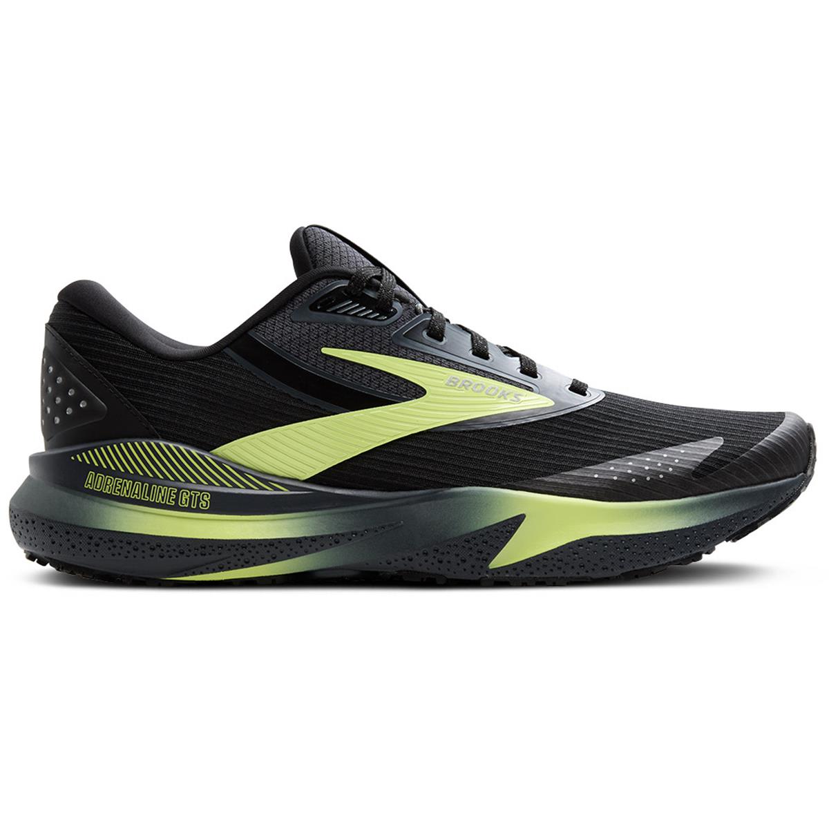 Brooks Adrenaline GTS 24 Herren Laufschuhe Weatherized Black Ebony New Yellow
