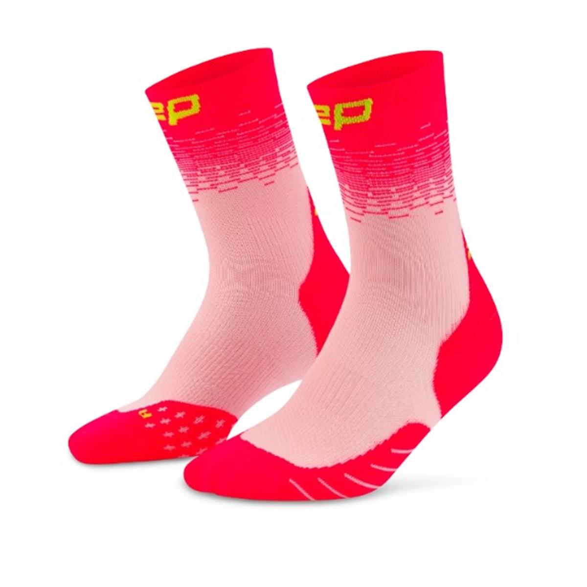CEP Core Run Edt. Fade Compression Socks Mid Cut women pink / lime
