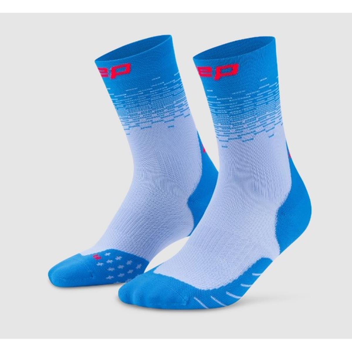 CEP Core Run Edt. Fade Compression Socks Mid Cut women blue / pink
