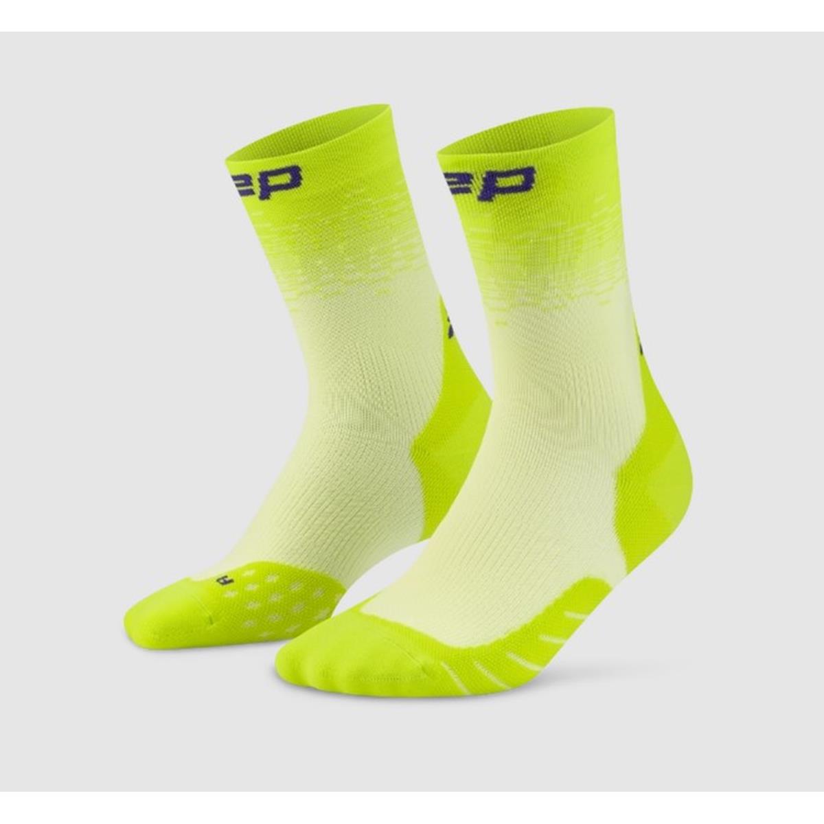 CEP Core Run Edt. Fade Compression Socks Mid Cut women lime / blue