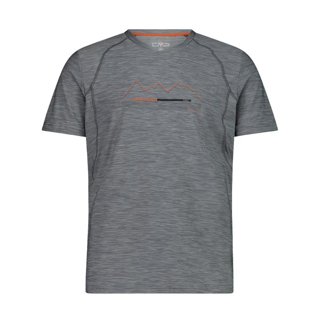 CMP Sport Man Stretch T-Shirt graffite mel. ruggine
