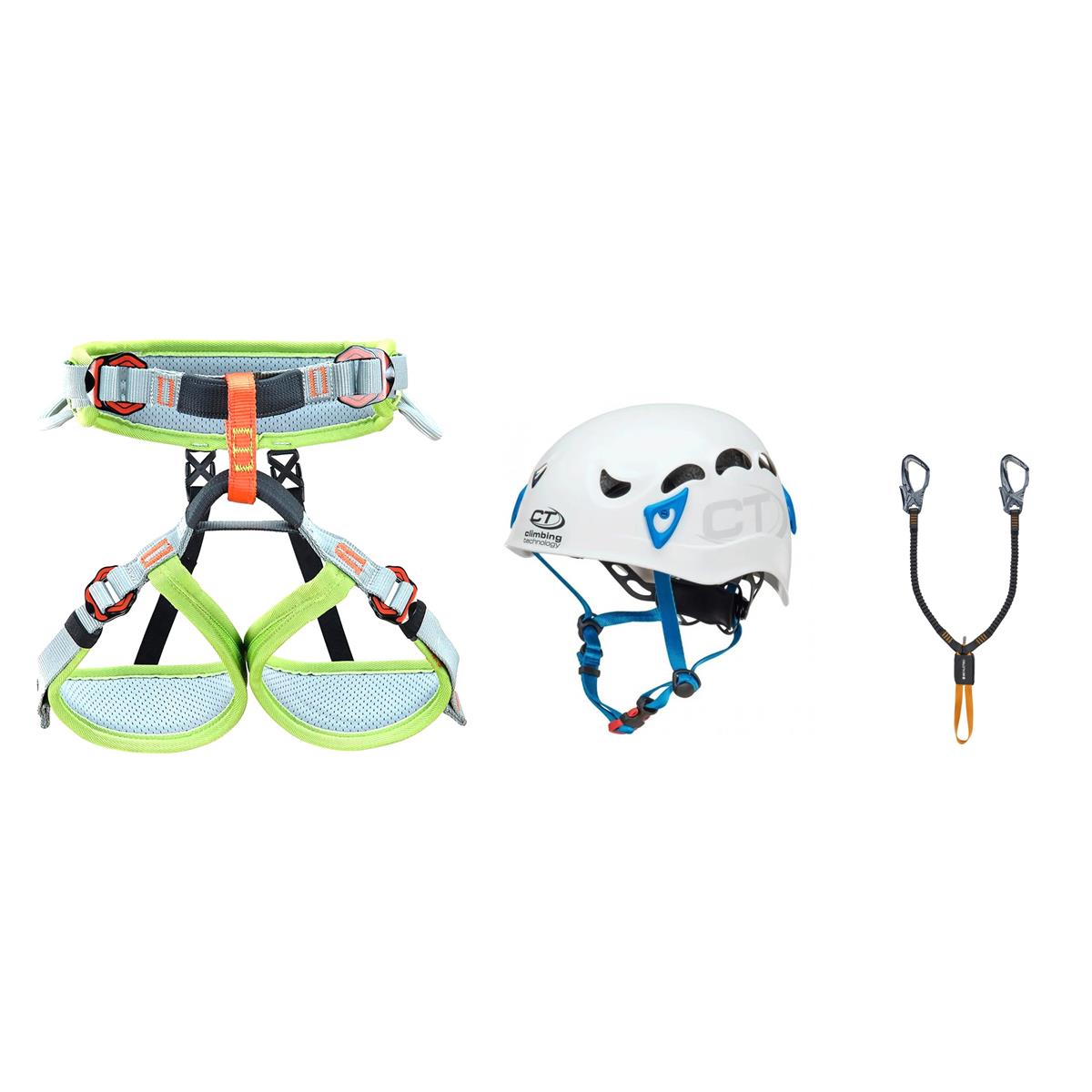 Klettersteig-Komplett-Set (Gurt-Helm-Klettersteigset)