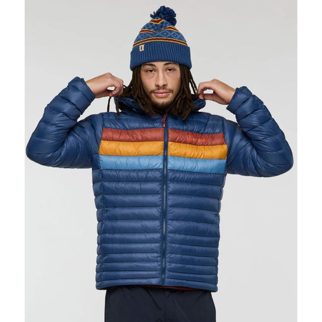 Cotopaxi Fuego Down Hooded down jacket Deep sea stripes Herren