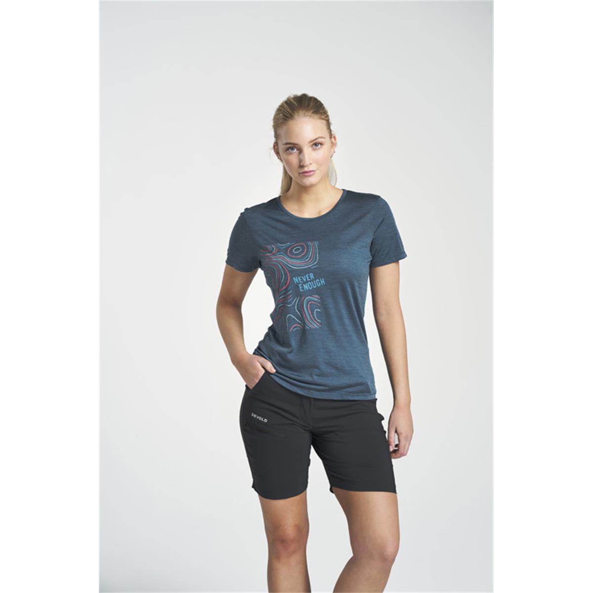 Devold Hellesylt Merion 130 Tee Women flood