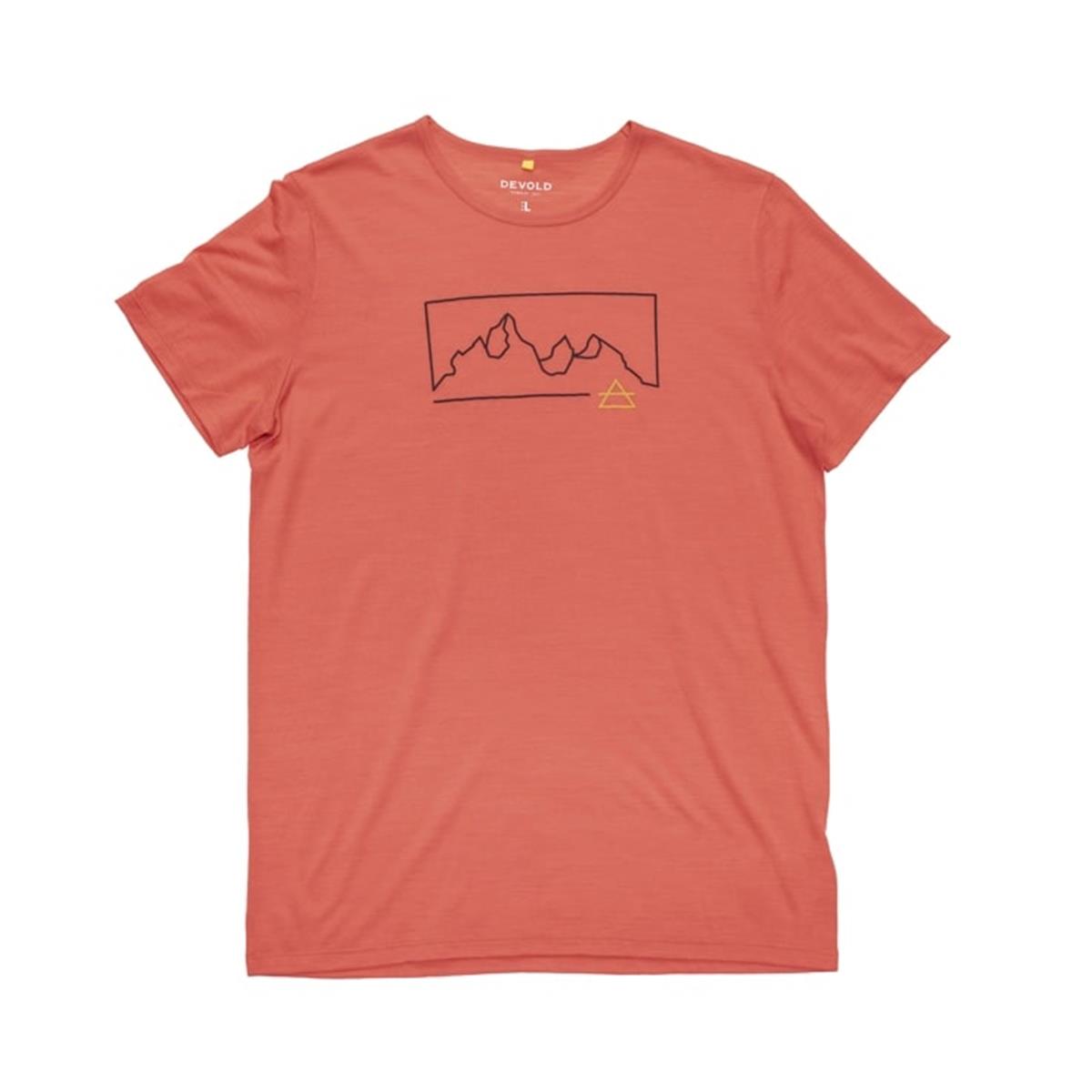 DEVOLD ACTIVE "OUTLINE" TEE MAN - cayenne