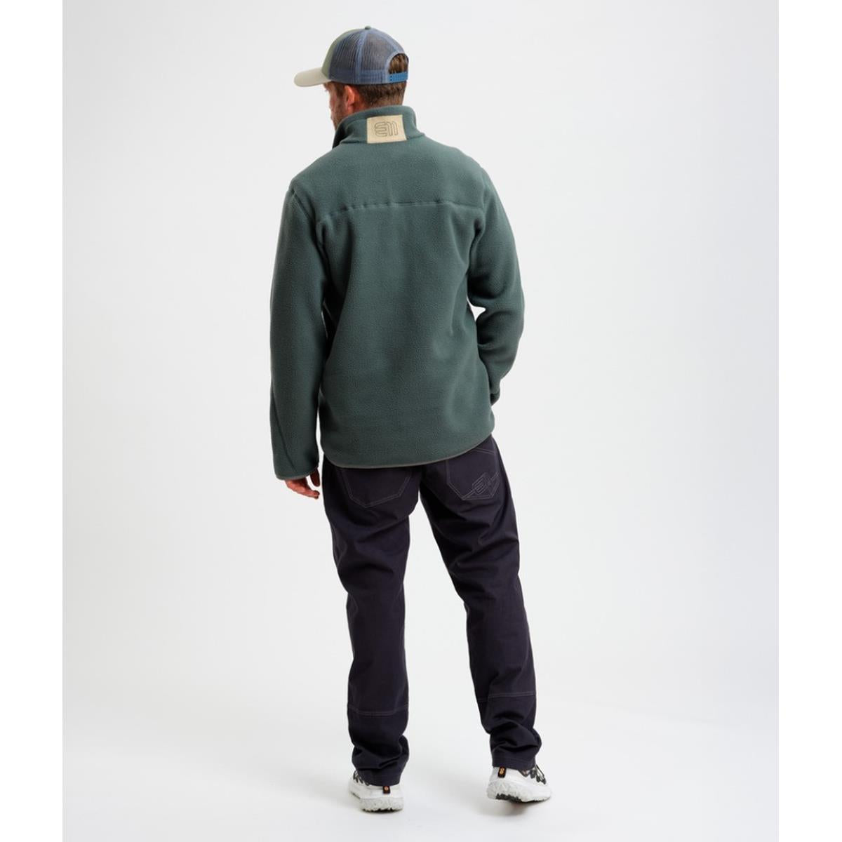 E11 Canyon Pile Fleece balsam green Herren Pullover