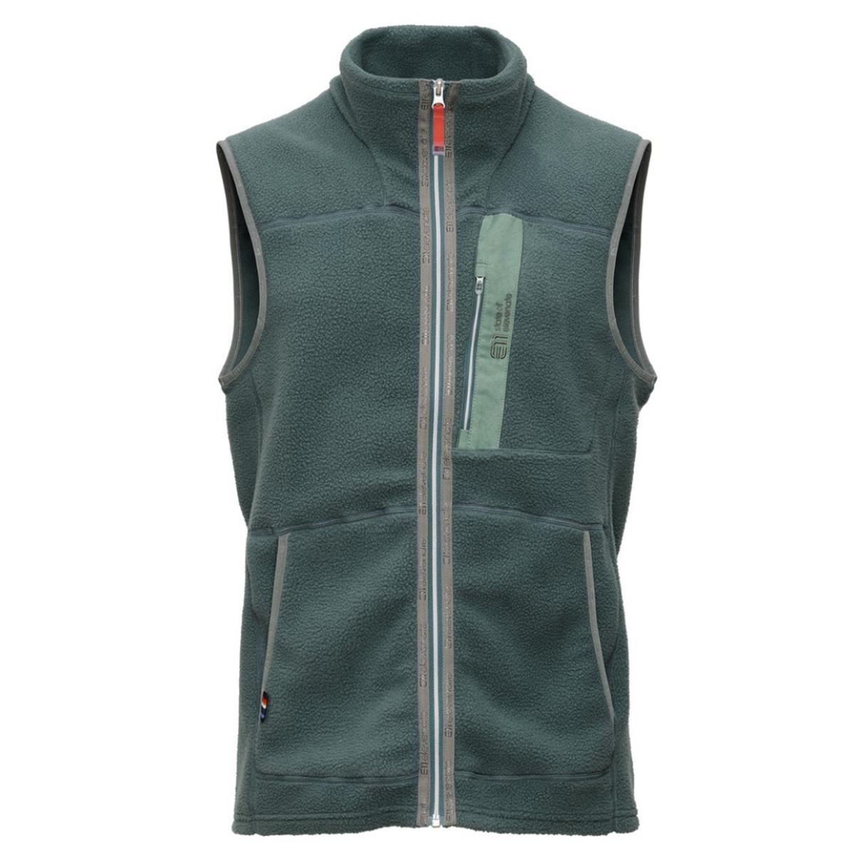 E11 Canyon Pile Fleece Vest balsam green Herren Weste
