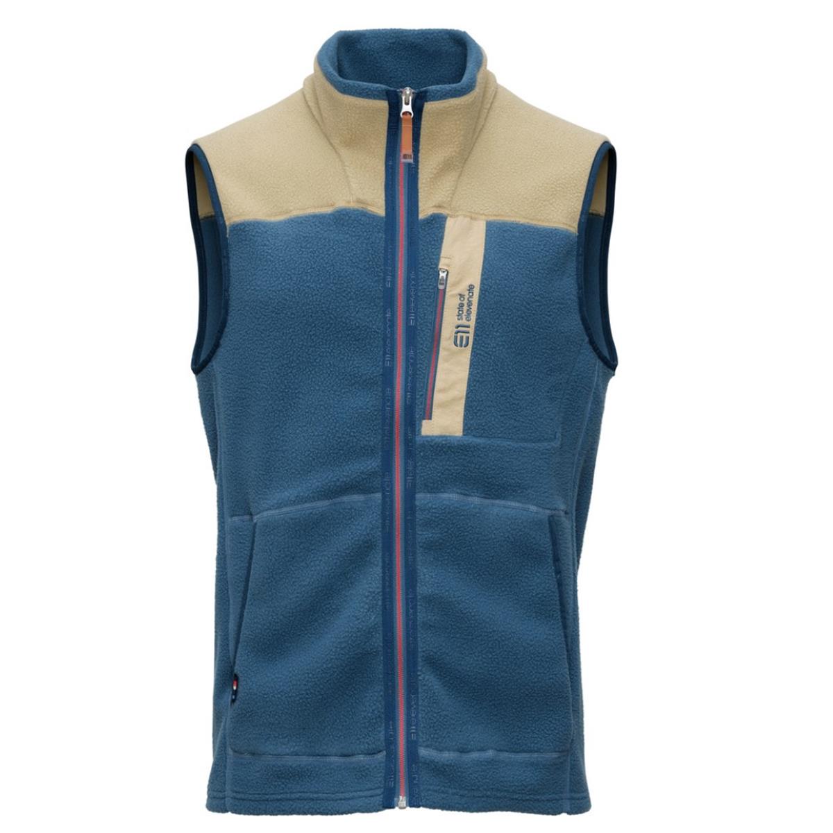 E11 Canyon Pile Fleece Vest indian blue Herren Weste