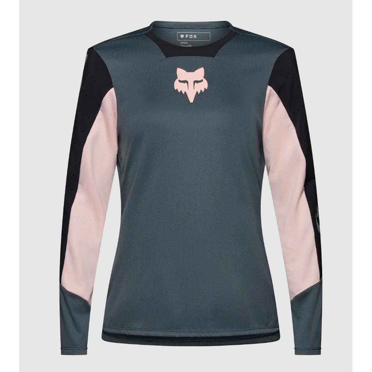 FOX Defend Creation Langarmtrikot für Damen Tiefes Kobaltblau