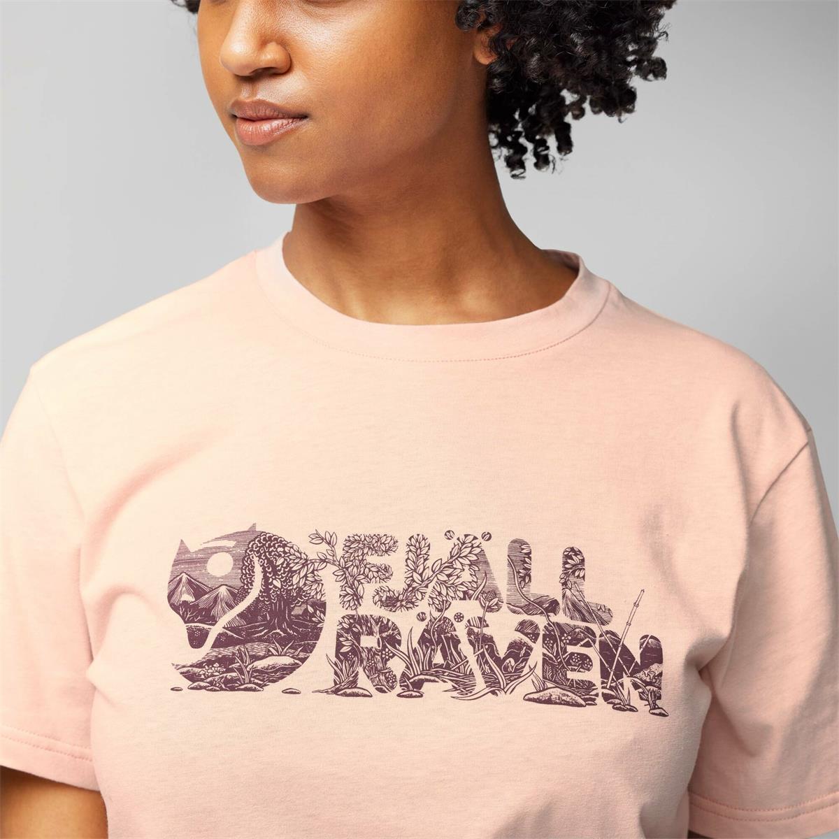 Fjäll Räven Lush Logo chalk rose Damen T-Shirt