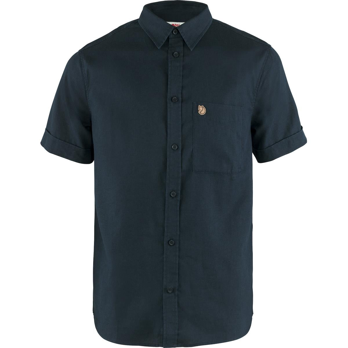 Fjäll Räven Övik Travel Shirt SS dark navy Herren Hemd