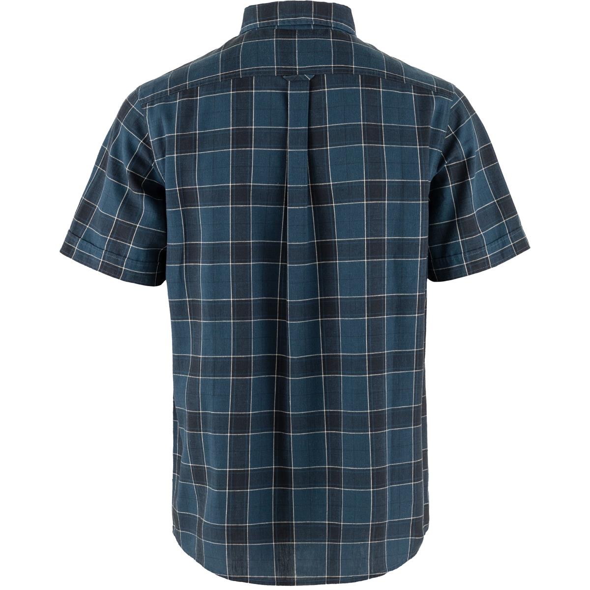 Fjäll Räven Övik Travel Shirt SS dark navy Herren Hemd