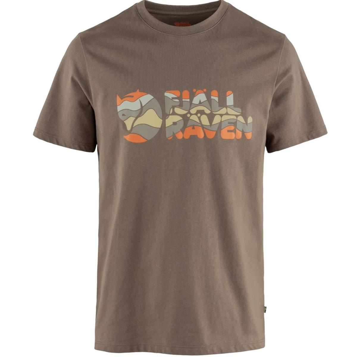 Fjäll Räven Multicolor Logo M suede brown Herren T-Shirt