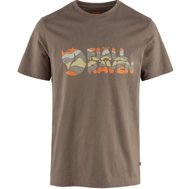 Fjäll Räven Multicolor Logo M suede brown Herren T-Shirt