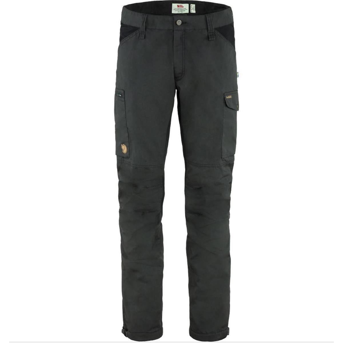Fjäll Räven Kaipak Trousers M long dark grey black Herren Trekkinghose
