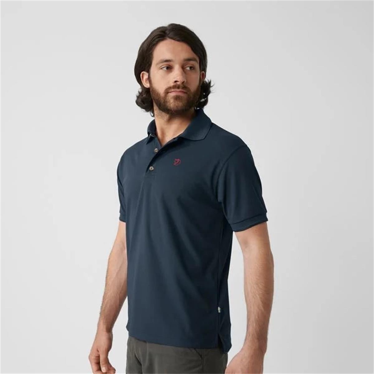 Fjäll Räven Crowley Pique uncle blue Herren Polo Shirt