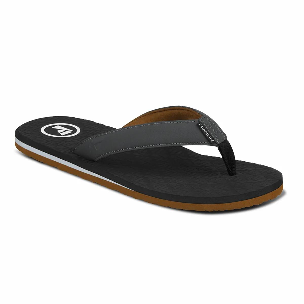 FoamLife Traad Mens Flip Flops black slate grey