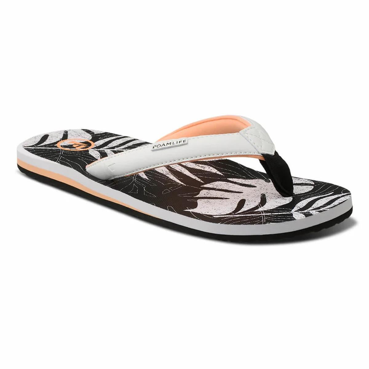 FoamLife Zikat SC Womens Flip Flops black white
