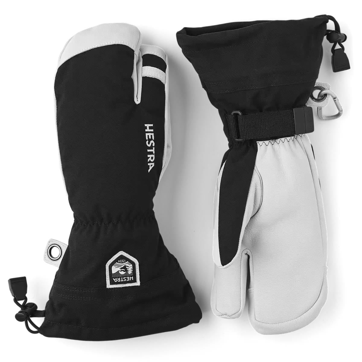 Hestra Army Leather Heli Ski - 3 finger Handschuh black
