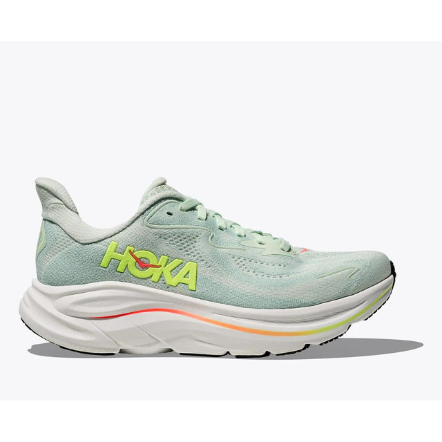 Hoka Clifton 10 Women sea glass neon flame
