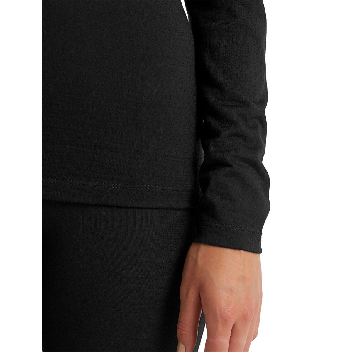 Icebreaker200 Oasis LS Half Zip black Damen Merino Unterhemd