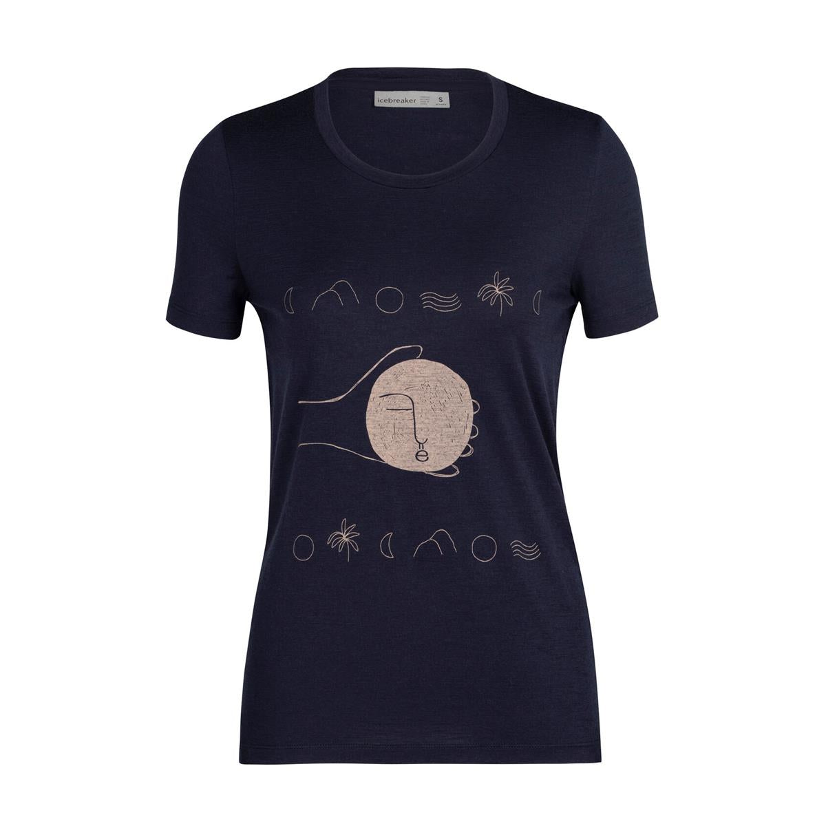 Icebreaker Tech Lite II SS Tee Moon Sonnet midnight navy Damen T-Shirt