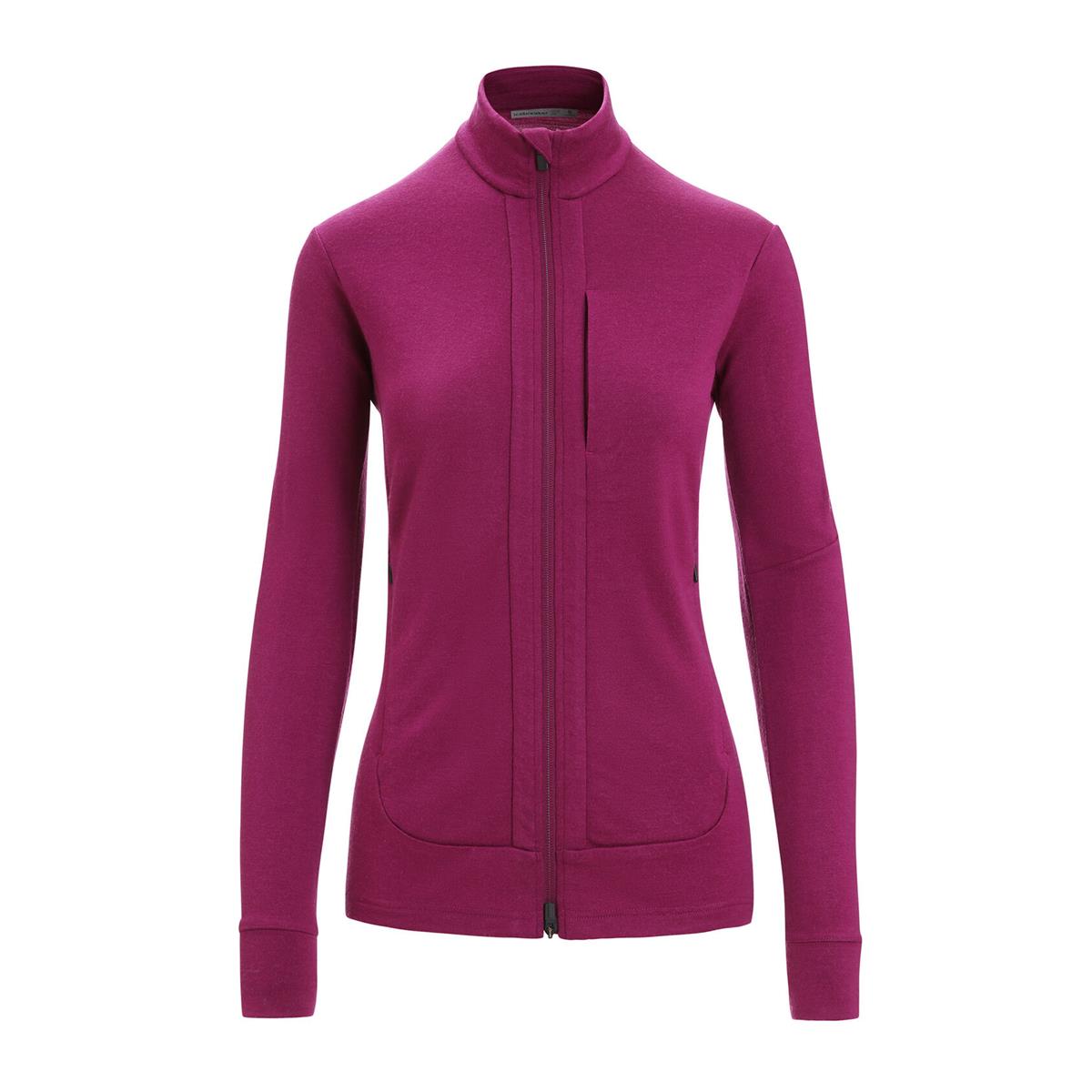 Icebreaker W Quantum III LS Zip go berry Damen Fleecejacke