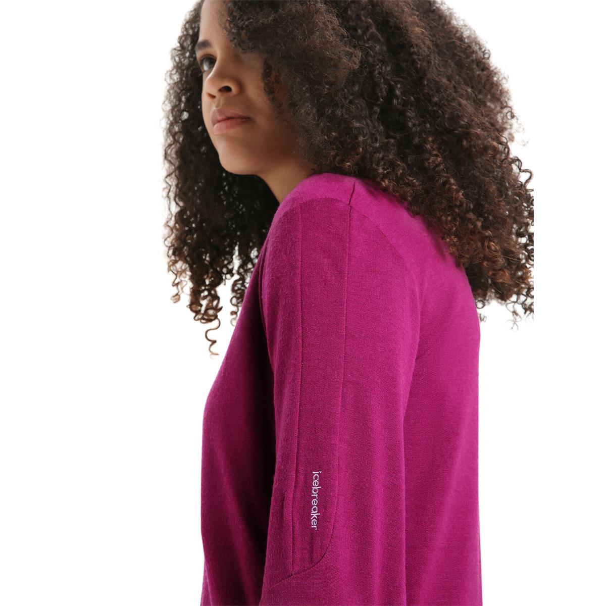Icebreaker W Quantum III LS Zip go berry Damen Fleecejacke