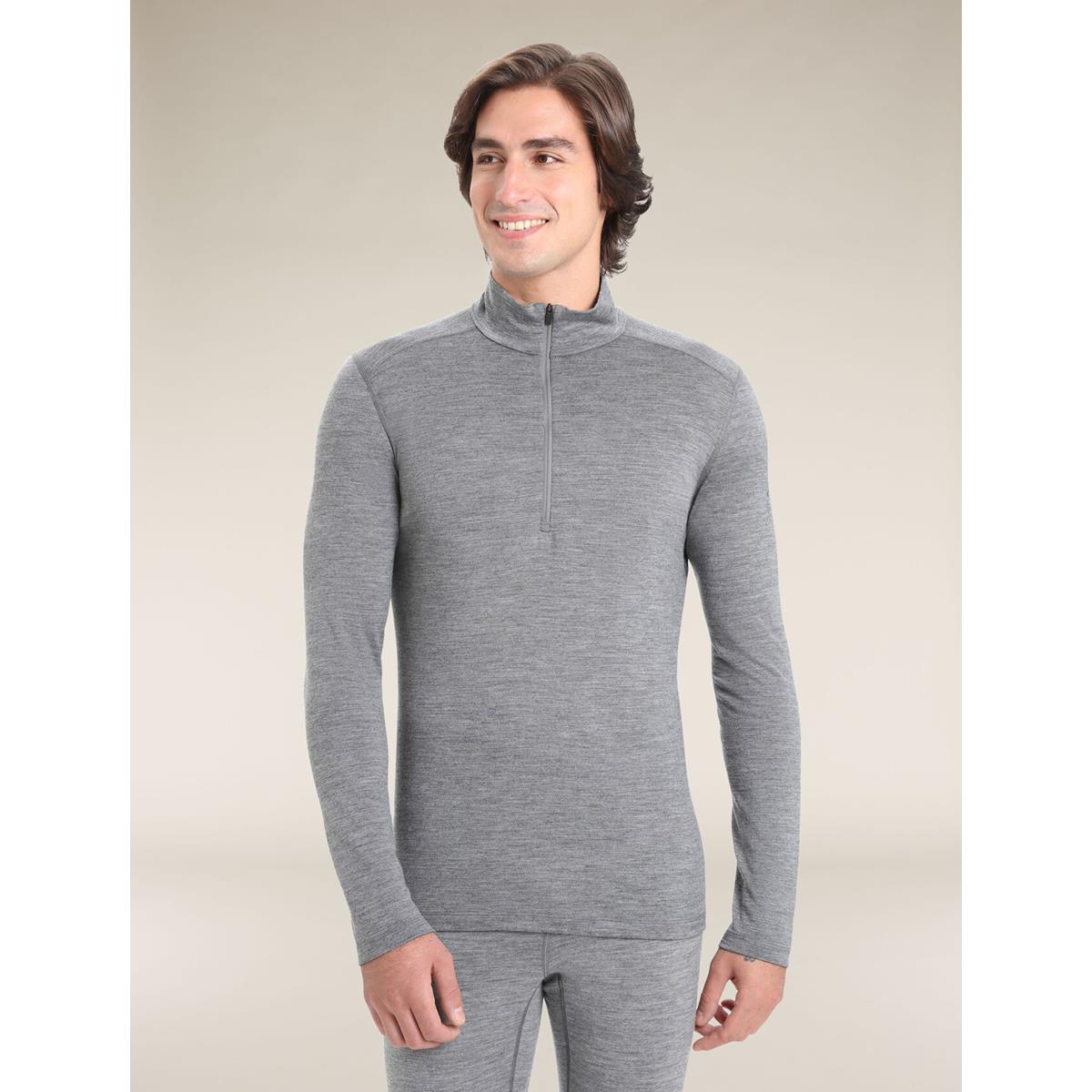 Icebreaker Merino 200 Oasis Half Zip Langarmshirt Herren gritstone heather