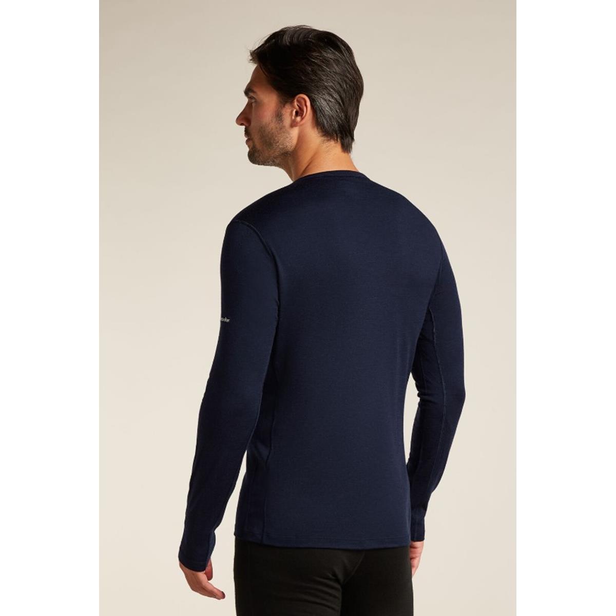 Icebreaker Merino 200 Oasis Thermo-Langarmshirt mit Rundhalsausschnitt Snow Wave Herren