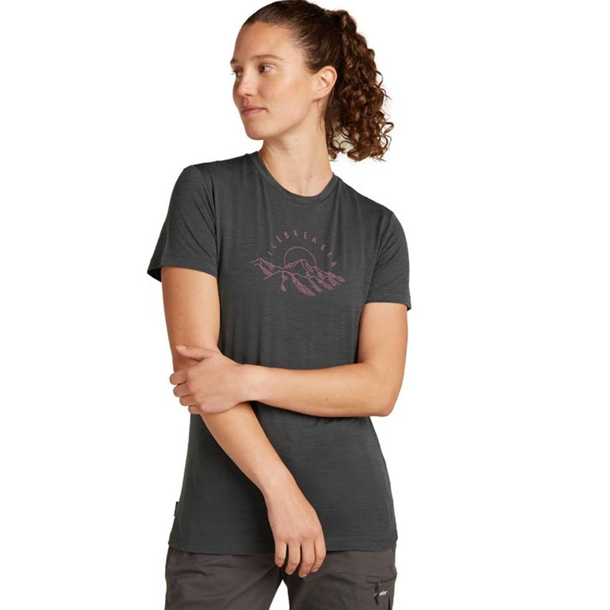 Icebreaker Merino 150 Tech Lite Kurzarm T-Shirt Sunrise Summit Damen