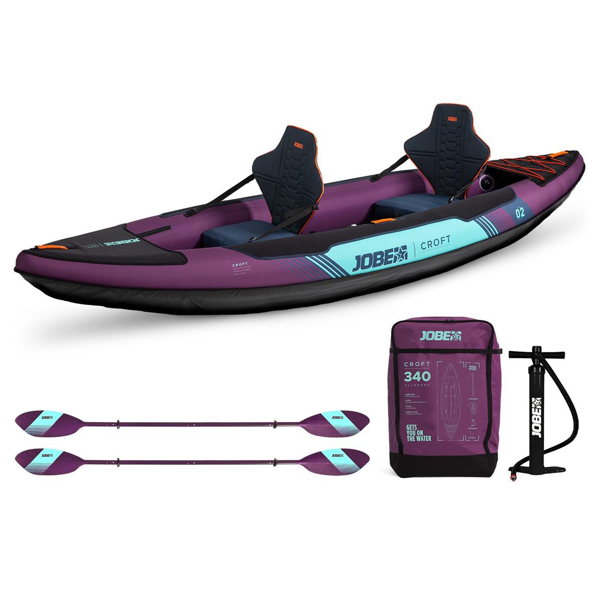 Jobe Croft aufblasbares Kajak Paket - sunset purple
