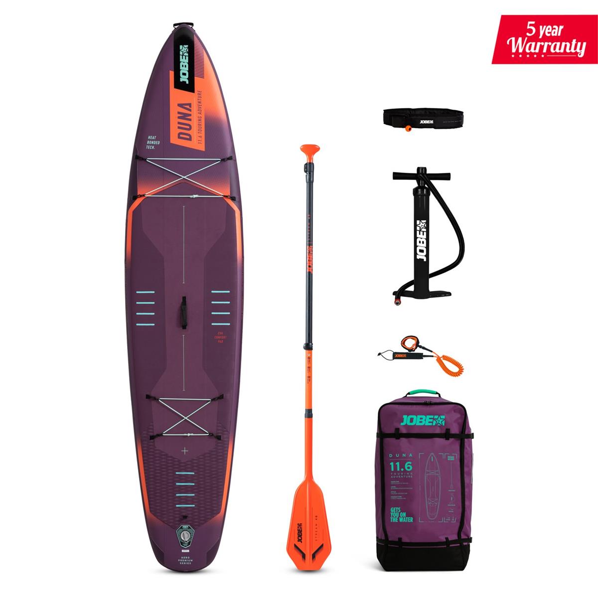Jobe Aero Duna SUP Board 11.6 Paket - purple