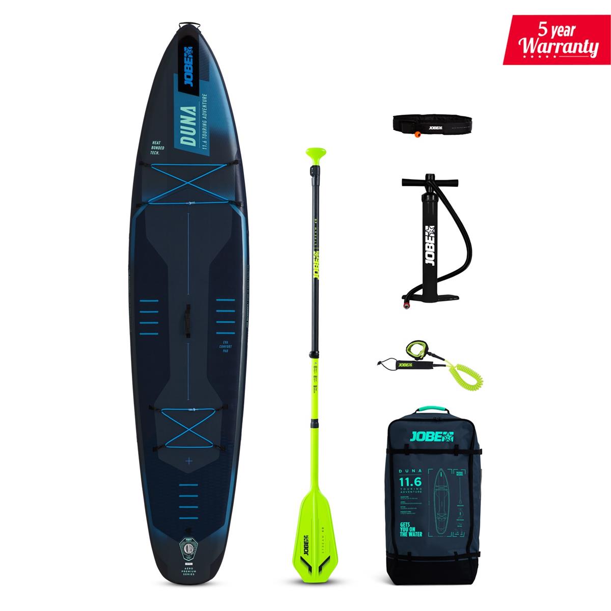 JOBE Aero Duna SUP Board 11.6 Paket - blau