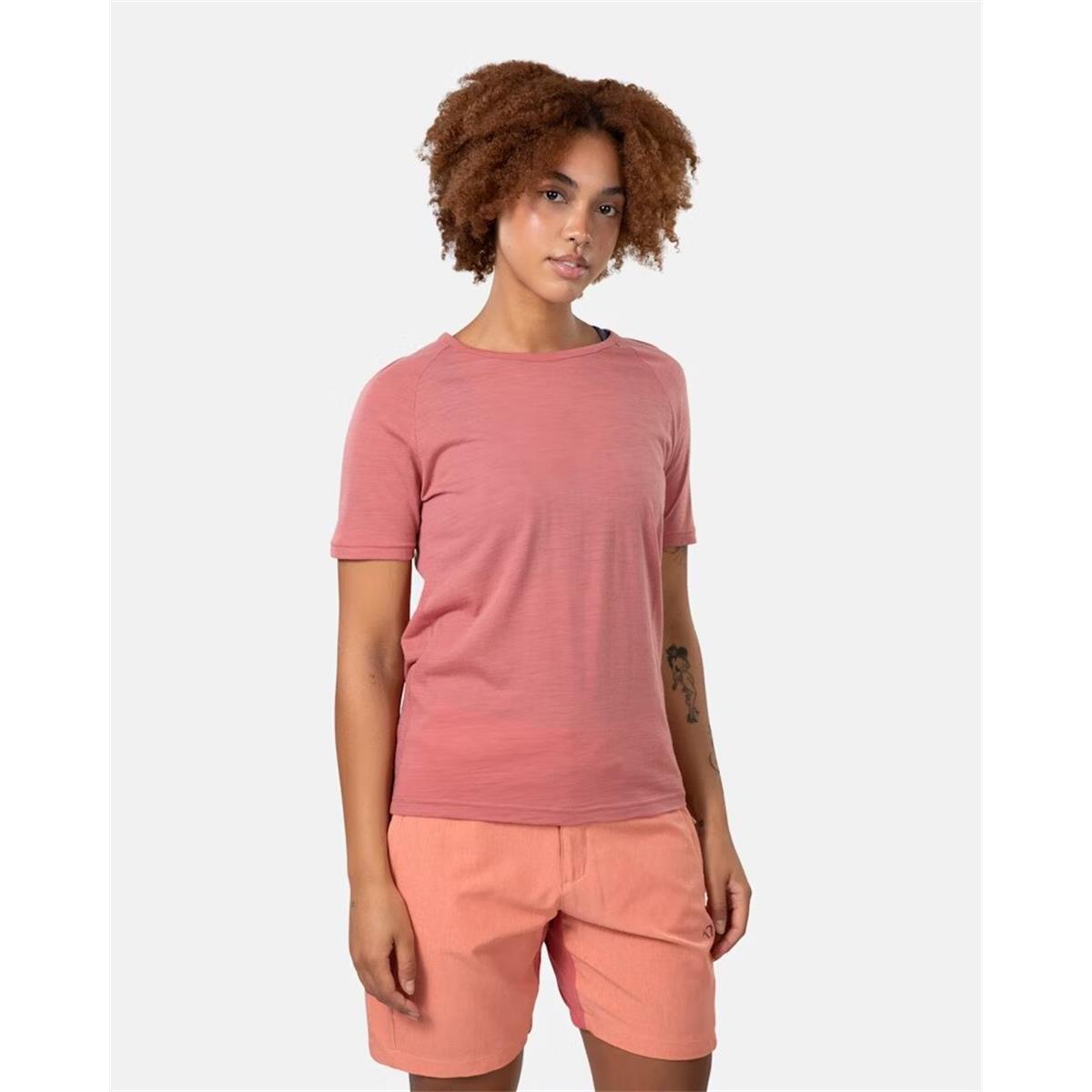 Kari Traa Damen Sanne Wool Tee Cedar Pink
